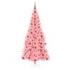 vidaXL Kerstboom met 300 LED met standaard Roze 210 cm PVC