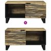 vidaXL Salontafel Bruin en zwart 80 x 50 x 40 cm Massief acaciahout