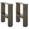 vidaXL Salontafelpoten 2 st 30x (30-31) cm staal naturel staal