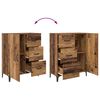 vidaXL Highboard met lade Oud Hout 69,5 x 34 x 180 cm Bewerkt hout
