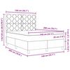 vidaXL LED Box Spring Bed met matras Lichtgrijs 140 x 200 cm Stof