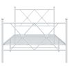 vidaXL Bedframe met hoofd- en voeteneinde metaal wit 90x190 cm