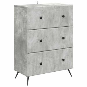 vidaXL Ladenkast 66 x 34,5 x 90 cm Bewerkt hout Betongrijs