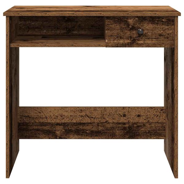 vidaXL Bureau 80x40x75 cm bewerkt hout oud houtkleurig