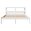 vidaXL Bedframe zonder matras massief grenenhout wit 150x200 cm