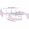 vidaXL Bedframe met hoofdeinde Wit 135 x 190 cm Massief grenenhout
