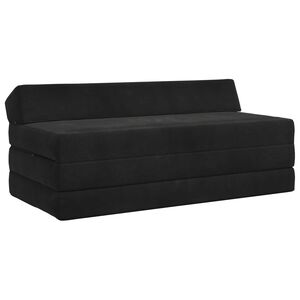 vidaXL Vouwbare Bankbed Zwart 120 x 60 x 49 cm Stof