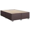 vidaXL Boxspring met matras stof donkerbruin 160x200 cm