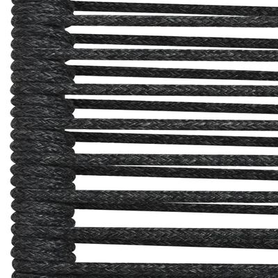 vidaXL 3-delige Tuinset katoenen touw en staal zwart