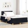 vidaXL Boxspringbed met matras met hoofdeinde Zwart 120 x 190 cm Stof