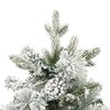 vidaXL Kerstboom met LED en dennenappels en sneeuw 120 cm PVC en PE