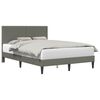 vidaXL Bedframe met hoofdeinde Lichtgrijs 160 x 200 cm Katoen Stof