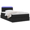 vidaXL Opbergbed met LED met matras met LED Zwart 120 x 190 cm Stof