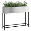 vidaXL Verhoogde Tuin Plantbak Zilver 100 x 26 x 82 cm