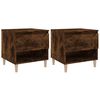 vidaXL Nachtkastjes 2 st 50x46x50 cm bewerkt hout gerookt eikenkleurig