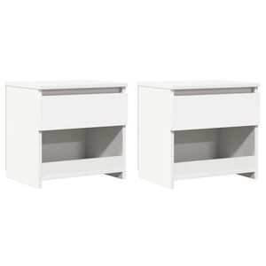 vidaXL Nachtkastjes 2 st 40x30x39 cm bewerkt hout wit
