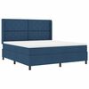 vidaXL Boxspring bed met matras met hoofdeinde Blauw 180 x 200 cm Stof