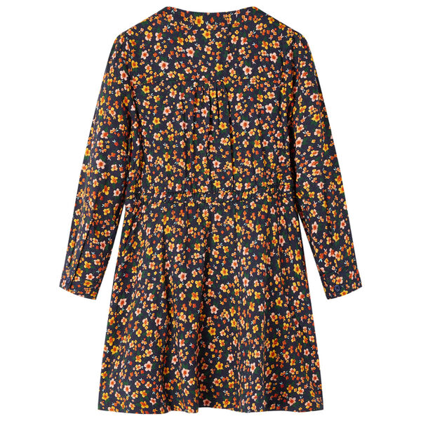 Kinderjurk met lange mouwen 140 marineblauw