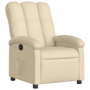 vidaXL Relaxfauteuil Cr&egrave;me Stof