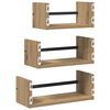 vidaXL Wandplankenset 3 pcs Artisan Eiken 40x16x14cm Bewerkt hout