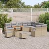 vidaXL Tuin Sofa Set met kussen met opslag 12 pcs Beige en Licht Grijs