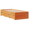 vidaXL Bedframe zonder matras met lades grenenhout wasbruin 90x200 cm