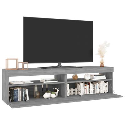vidaXL Tv-meubelen met LED-verlichting 2 st 75x35x40 cm grijs sonoma