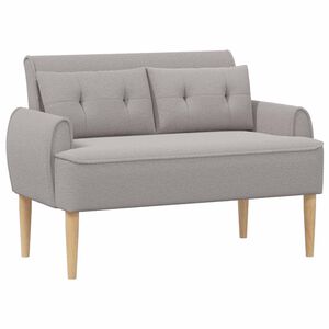 vidaXL Loungebank met knopencomfort Lichtgrijs 117 x 67 x 77 cm Boucl&eacute;