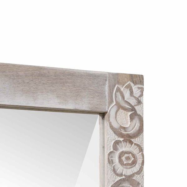 vidaXL Badkamer Spiegel Wit 70 x 50 x 2,5 cm Massief Mango Hout