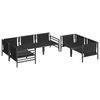 vidaXL Tuin Sofa Set met kussen 6 pcs Antraciet Staal