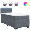 vidaXL Boxspring met matras fluweel donkergrijs 90x190 cm