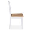 vidaXL Eetkamerstoelen 6 st massief rubberwood wit