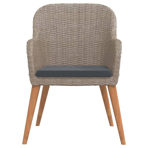 vidaXL 7-delige Tuinset met kussens bruin