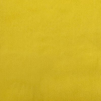 vidaXL Slaapbank onderschuifbed en matrassen 100x200 cm fluweel geel