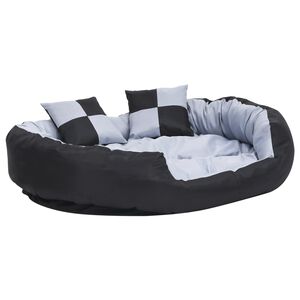 vidaXL Hondenkussen omkeerbaar en wasbaar 110x80x23 cm grijs en zwart