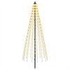 vidaXL LED Kerstboom 165 cm 270 LED's Warmwit IJzer Zwart