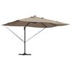 vidaXL Parasol Taupe 352 x 251 x 265 cm Polyester en Aluminium