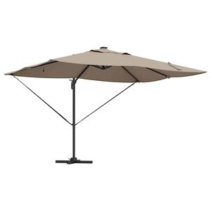 vidaXL Parasol Taupe 352 x 251 x 265 cm Polyester en Aluminium