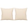 vidaXL Tweezitsbank met kussens 120 cm microvezelstof beige