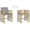 vidaXL Tuinstoelen 4 st met kussens poly rattan gemengd beige