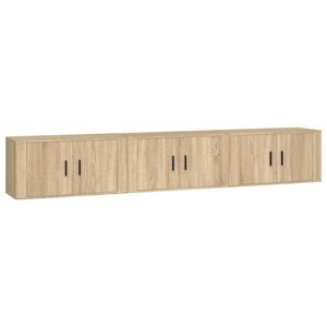 vidaXL Tv-wandmeubels 3 st 80x34,5x40 cm sonoma eikenkleurig