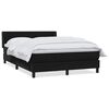 vidaXL Boxspring met matras fluweel zwart 140x210 cm