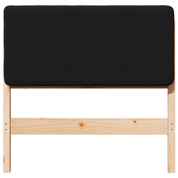 vidaXL Gestoffeerd hoofdbord Bruin en zwart 80 cm Massief grenenhout