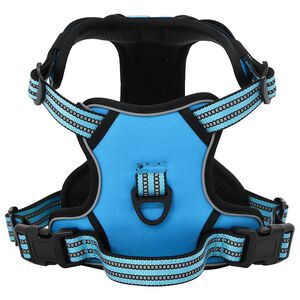 vidaXL Hondentuigje met riem en halsband verstelbaar L blauw