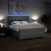 vidaXL Boxspring met matras stof lichtgrijs 180x200 cm