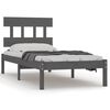 vidaXL Bedframe massief hout grijs 90x190 cm