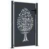 vidaXL Poort 100x150 cm met boomontwerp staal antracietkleurig