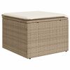 vidaXL 4-delige Loungeset met kussens poly rattan beige