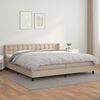 vidaXL Boxspring met matras kunstleer cappuccinokleurig 200x200 cm