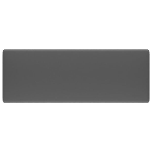 vidaXL Wastafel met overloop vierkant 41x41cm keramiek mat donkergrijs